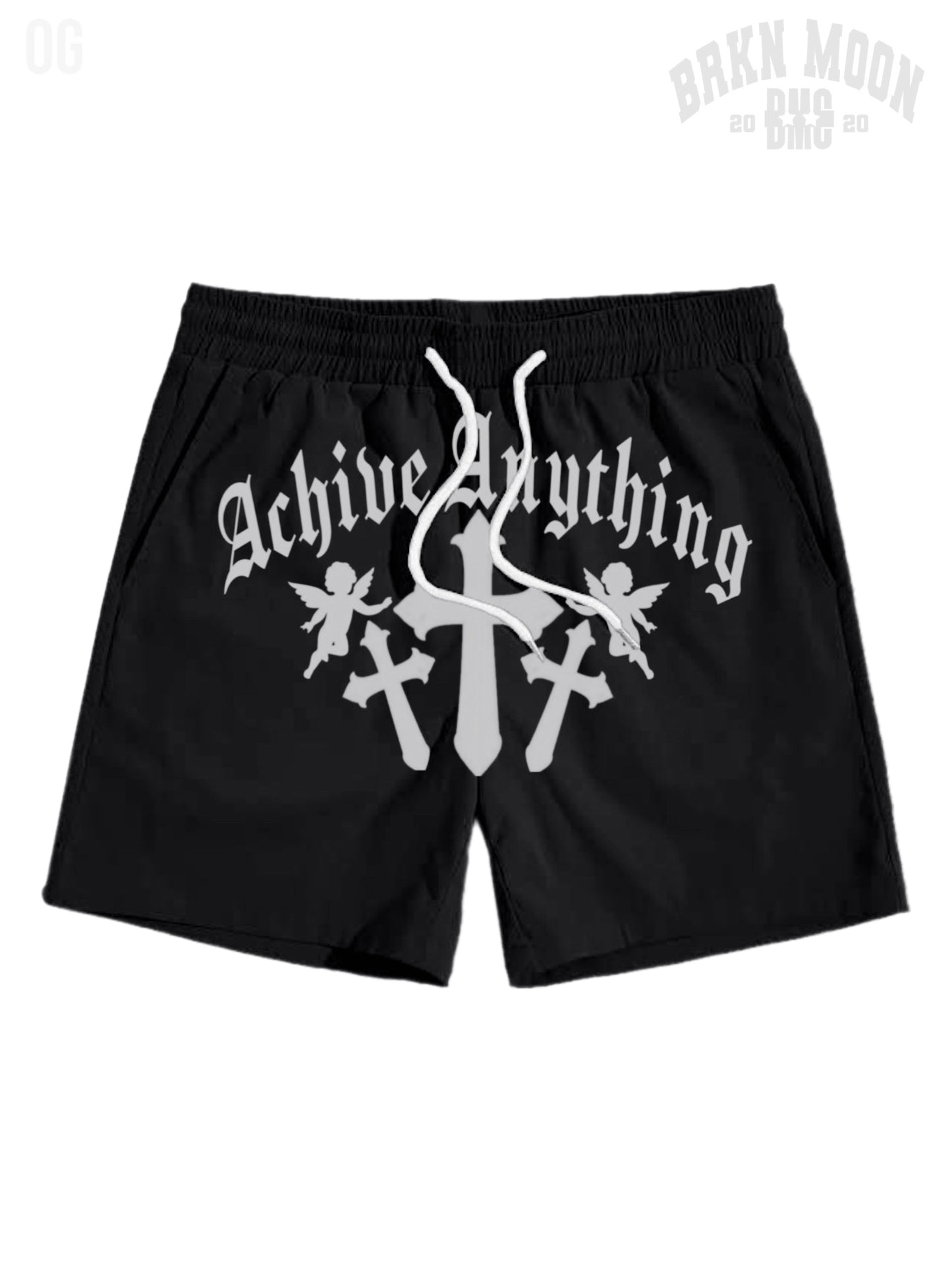 (Black)Cross And Angels Shorts