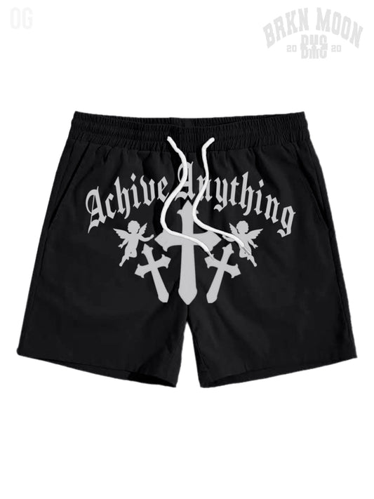 (Black)Cross And Angels Shorts
